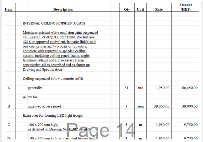 Standardized Quotation Format Example